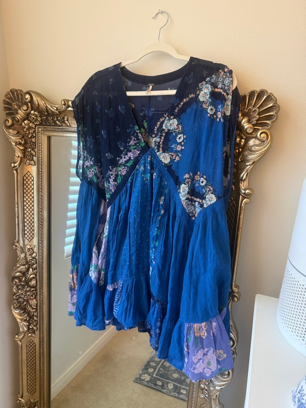 Free People Mended With Scarves Mini Dress